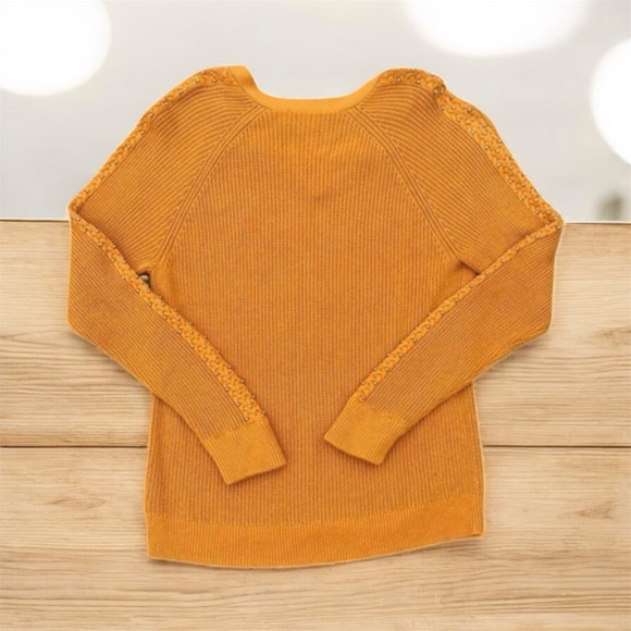 Michael Kors V-Neck Sweater in Rich Mustard - Picture 2 of 4